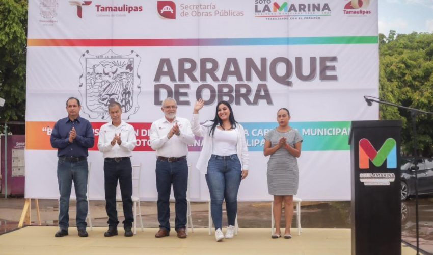Arranque de Obra de Bacheo Aislado en Soto la Marina, Tamaulipas.