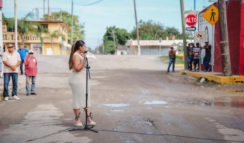 Esta mañana se dio el banderazo de inicio a otra de las 15 obras anunciadas por la presidenta municipal Glynnis Jiménez Vázquez